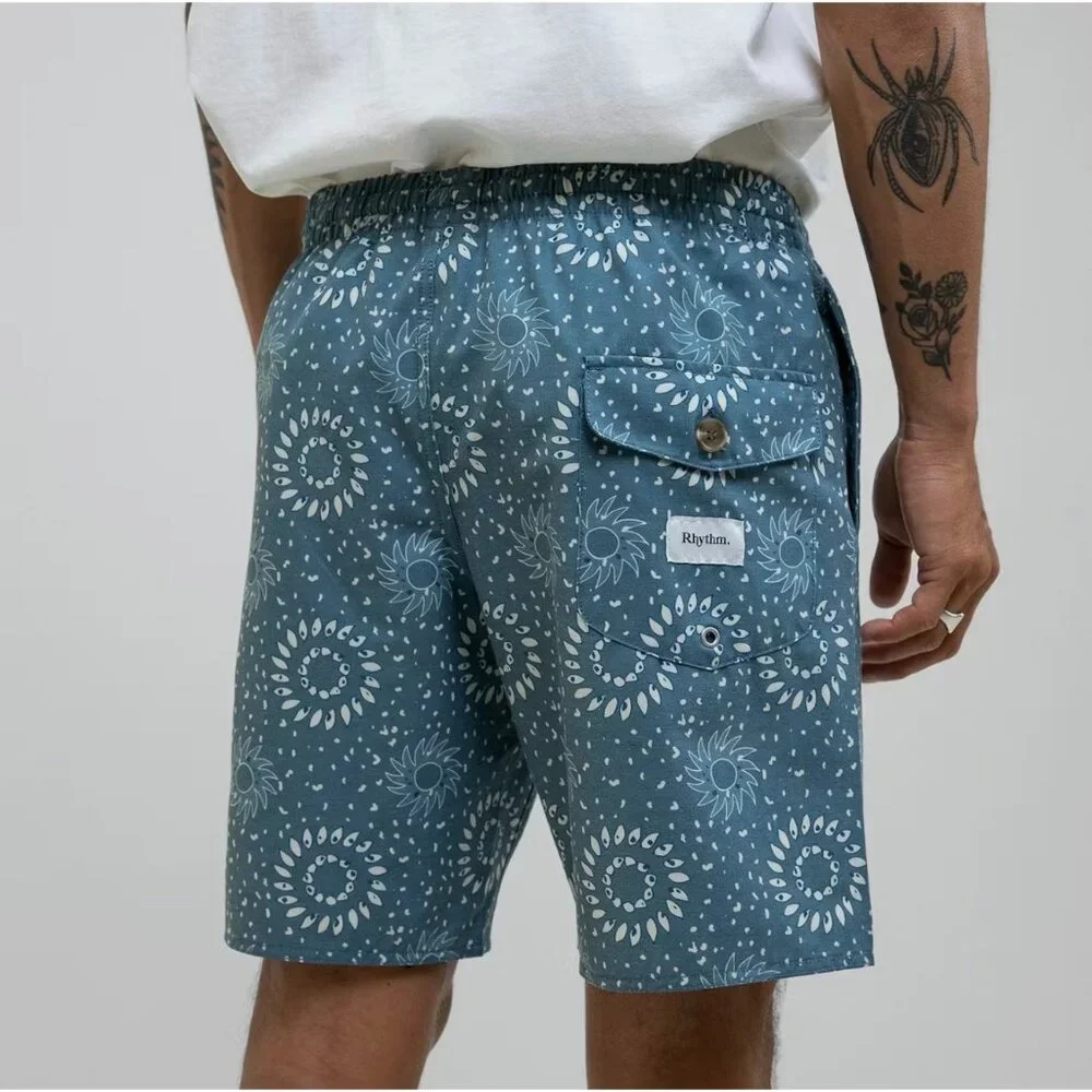 Rhythm Kona Beach Shorts Men's Size 30 Hybrid Swim Trunks Pockets Quick Drying‎